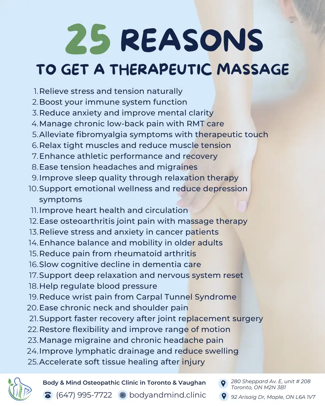 Therapeutic Massage benefits